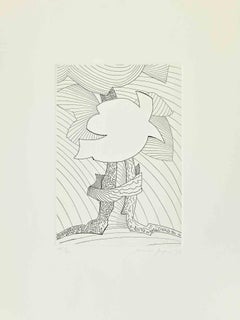Abstract Composition - Etching by Amintore Fanfani - 1972