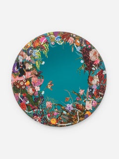 Eternal Reflection (Teal) Mirror Tondo Amir Fallah