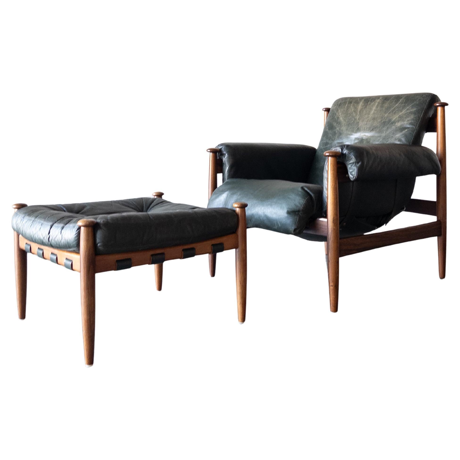 "Amiral" Lounge Chair and Ottoman by Eric Merthen for Ire Möbler, 1960