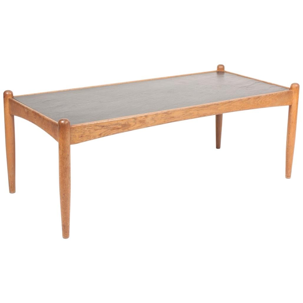 "Amiral" Low Table in Oak with Slate Top by Eric Merthen, 1960s