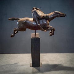 Ruiter Rider Horseman Bronze Sculpture Animal Horse Figurative In Stock