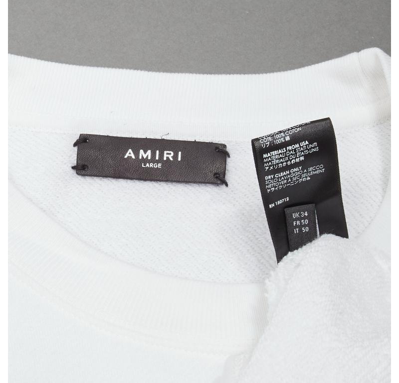 AMIRI 2021 A Love Movement healthy body knit badge smiley face white hoodie L For Sale 4