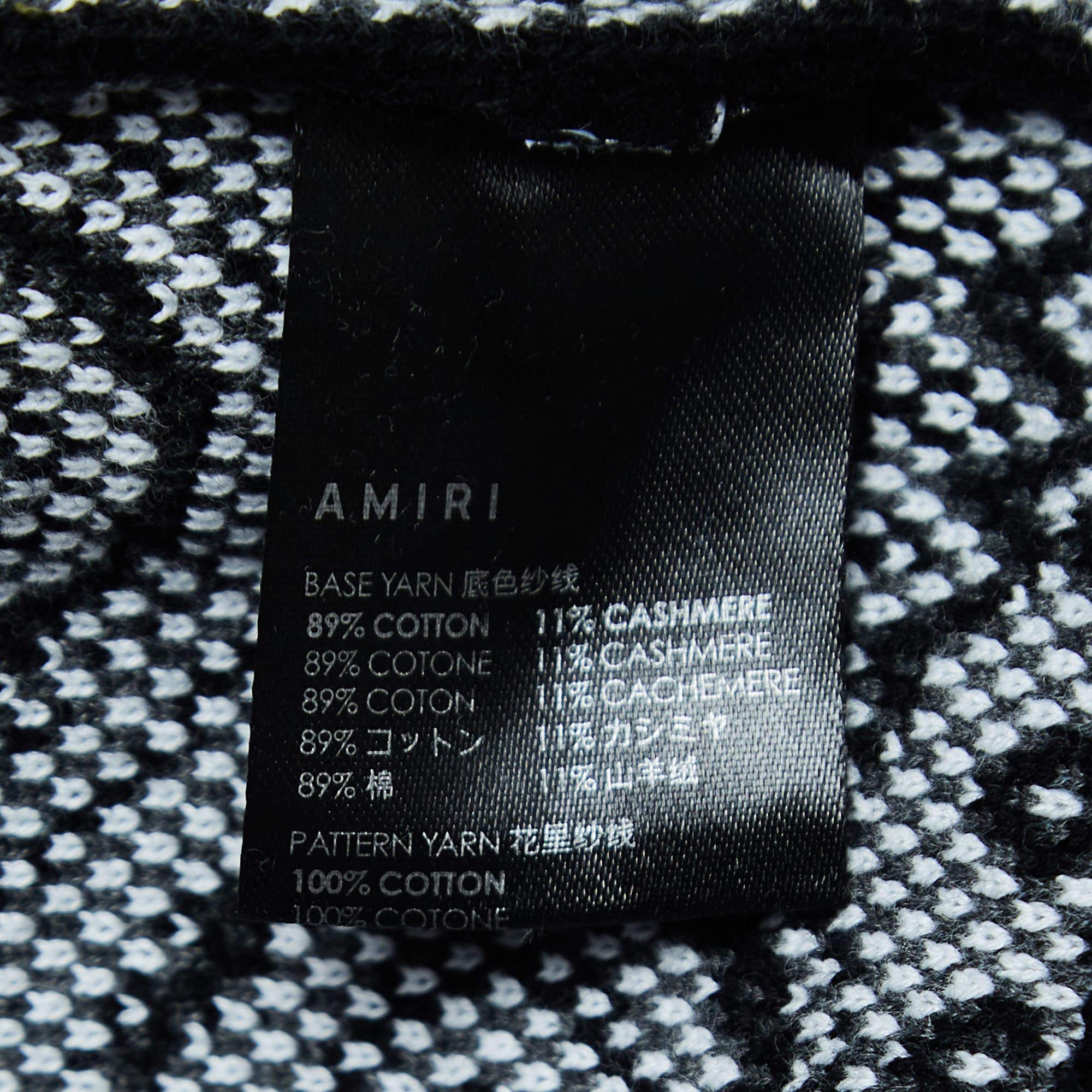 Amiri Black Bandana Print Knit Hooded Sweatshirt S In Good Condition For Sale In Dubai, Al Qouz 2