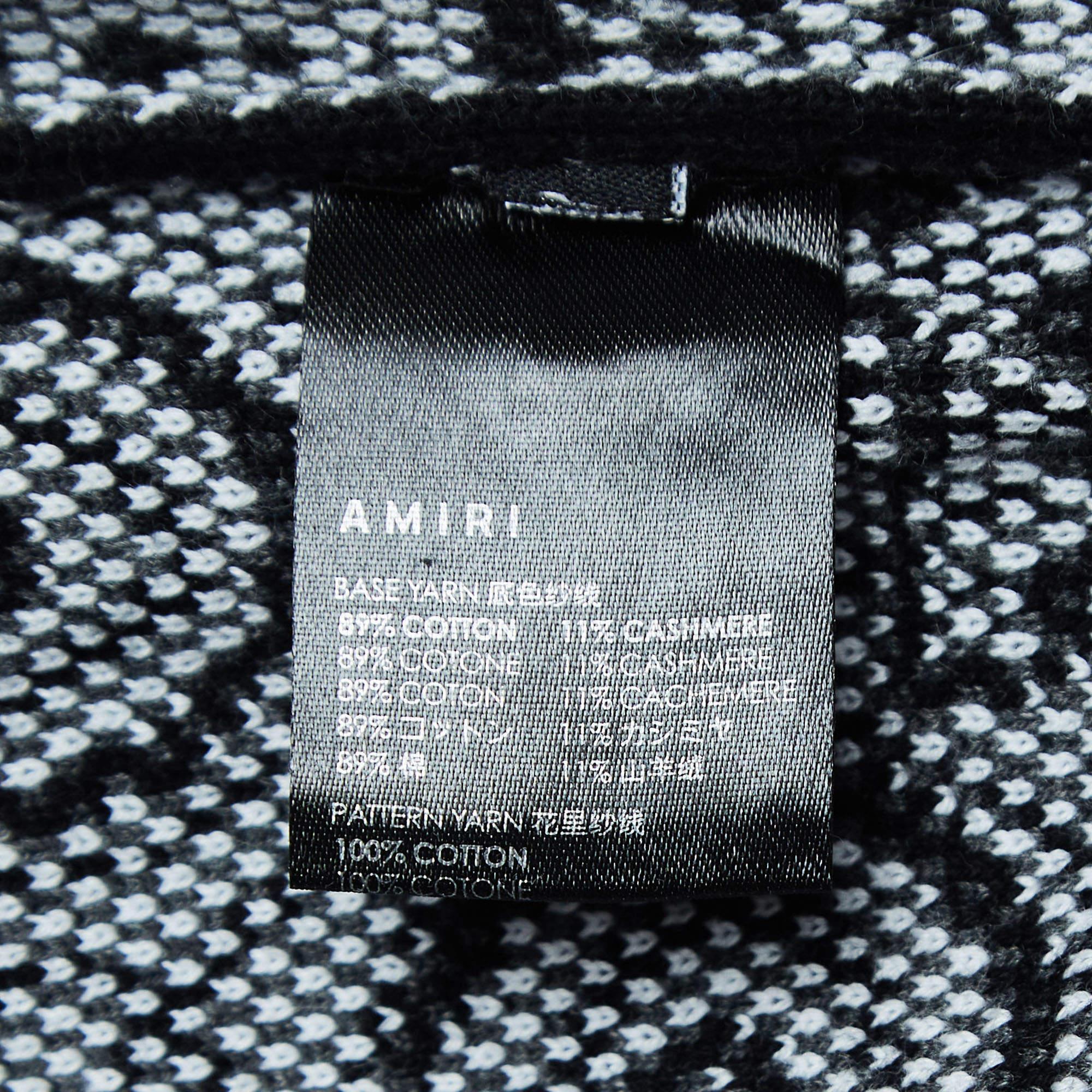 Men's Amiri Black Bandana Print Knit Hooded Sweatshirt S For Sale