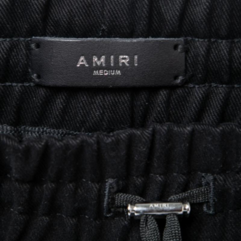 Amiri Pantalon de survêtement cargo en coton noir M Bon état - En vente à Dubai, Al Qouz 2