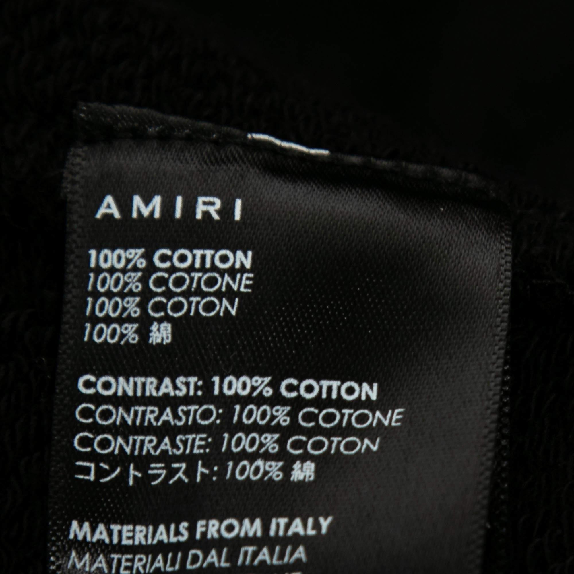Men's Amiri Black Cotton Cargo Sweatpants M For Sale