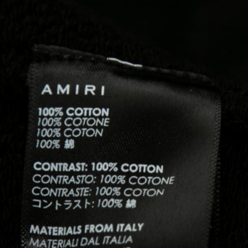 Amiri Pantalon de survêtement cargo en coton noir M en vente 1