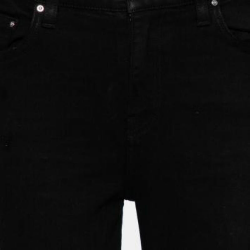 Amiri Black Denim Zipper Detail Distressed Jeans M For Sale 3