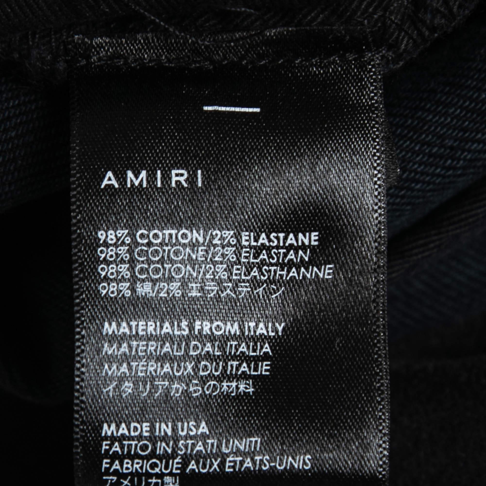 Amiri Schwarze Jeans aus Denim im Used-Look mit Pantoletten M Taille 32