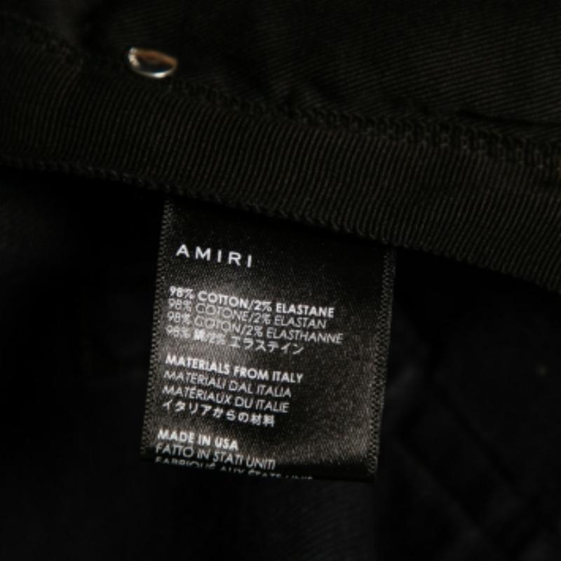Amiri Black Distressed Denim Slim Fit Jeans M en vente 1