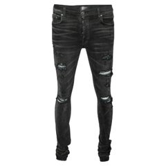 Amiri Black Distressed Denim Slim Fit Jeans M