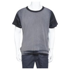 Amiri Black & Grey Cotton  Washed Out Effect Shotgun T Shirt S