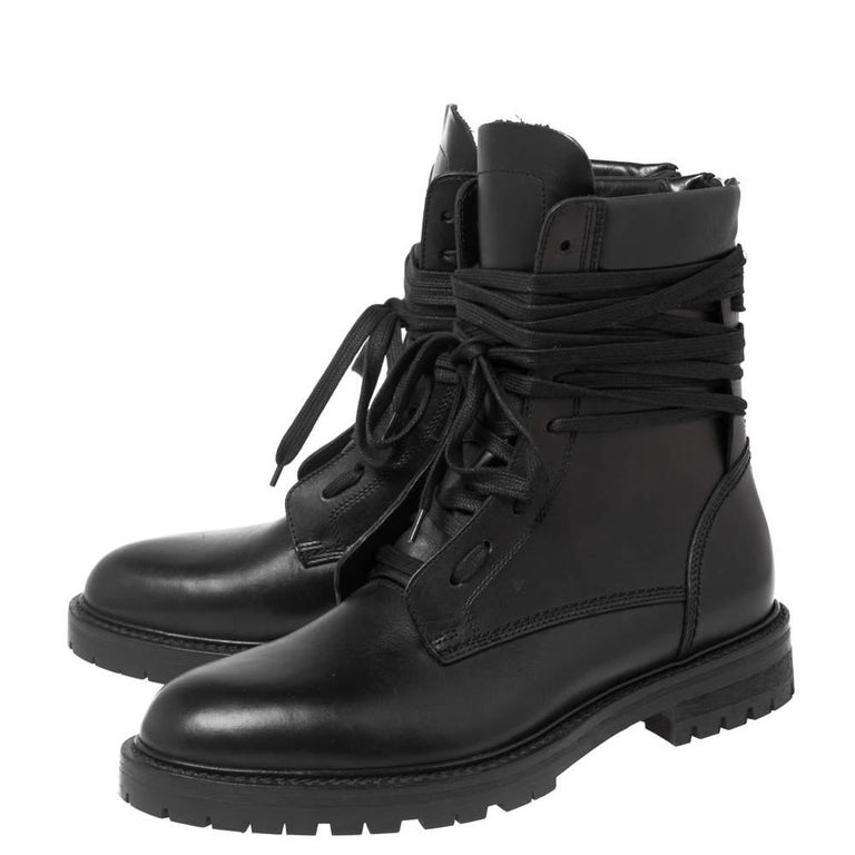 Amiri Black Leather Combat Boots Size 42 For Sale at 1stDibs | amiri size 42