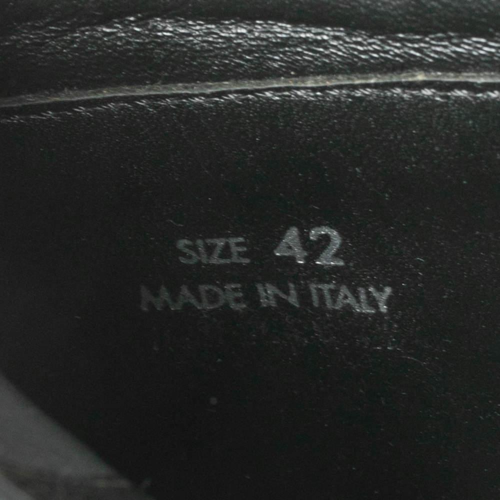 Amiri Black Leather Combat Boots Size 42 In Good Condition For Sale In Dubai, Al Qouz 2