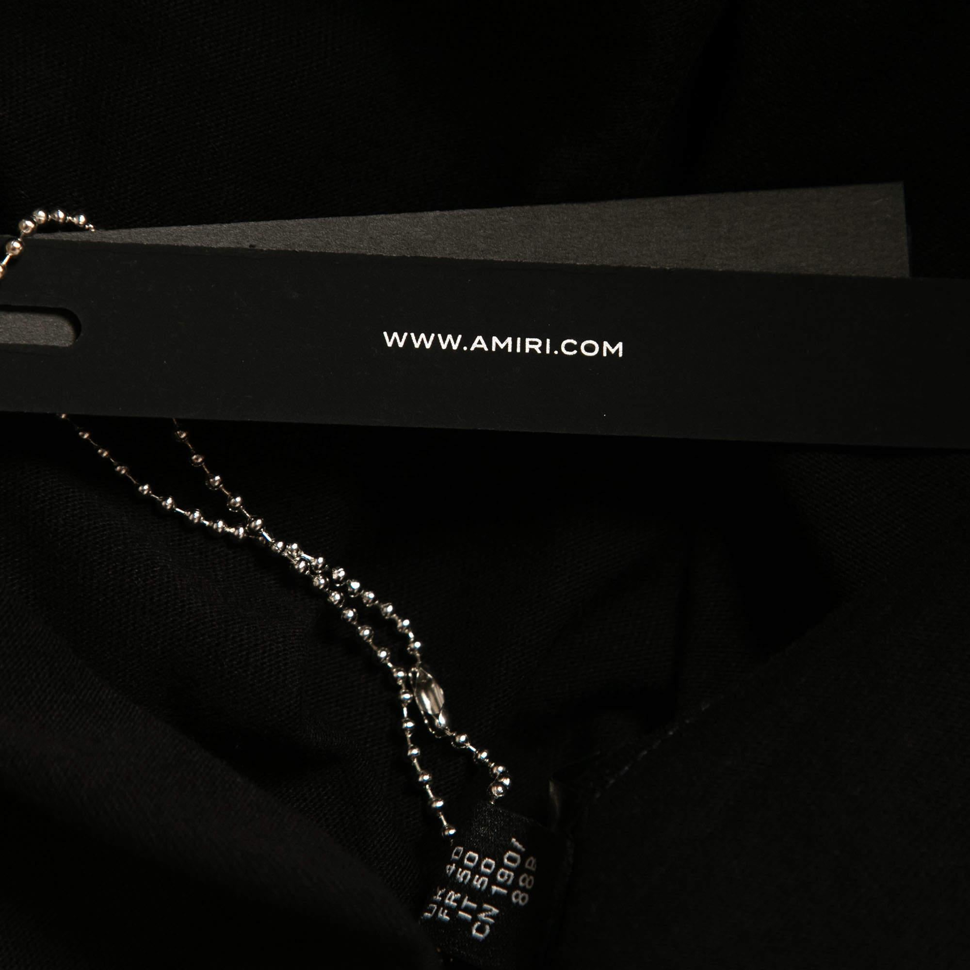 Amiri Schwarzes T-Shirt aus Baumwolle mit Ouija-Kartondruck L im Zustand „Neu“ im Angebot in Dubai, Al Qouz 2