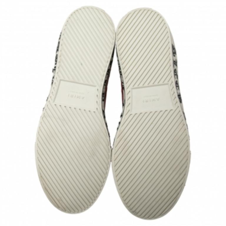 Amiri Schwarz/Rote Glitter- und Leder-Sonnenschliff-Sneakers mit Spitze Größe 42 im Zustand „Relativ gut“ im Angebot in Dubai, Al Qouz 2