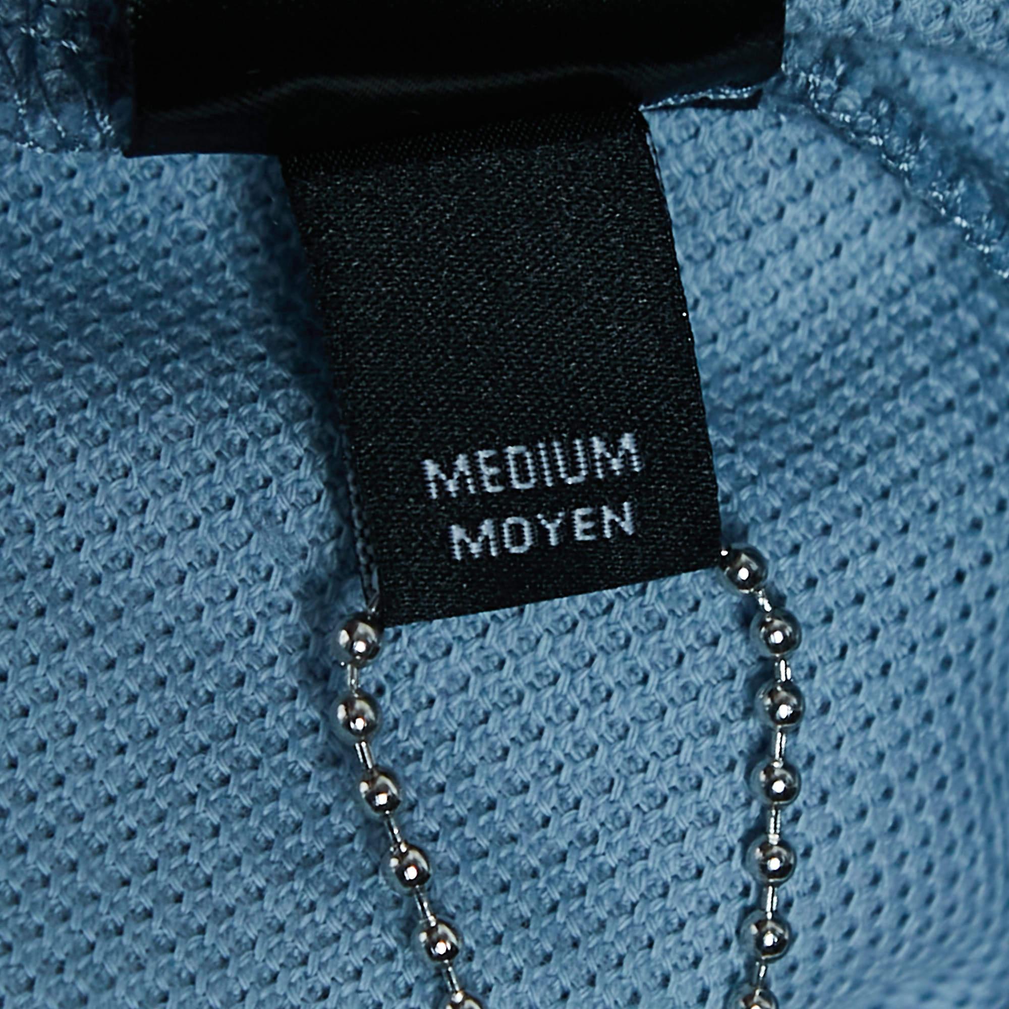 Amiri Blue Cotton Pique Logo Polo T-Shirt M. M. en vente 2