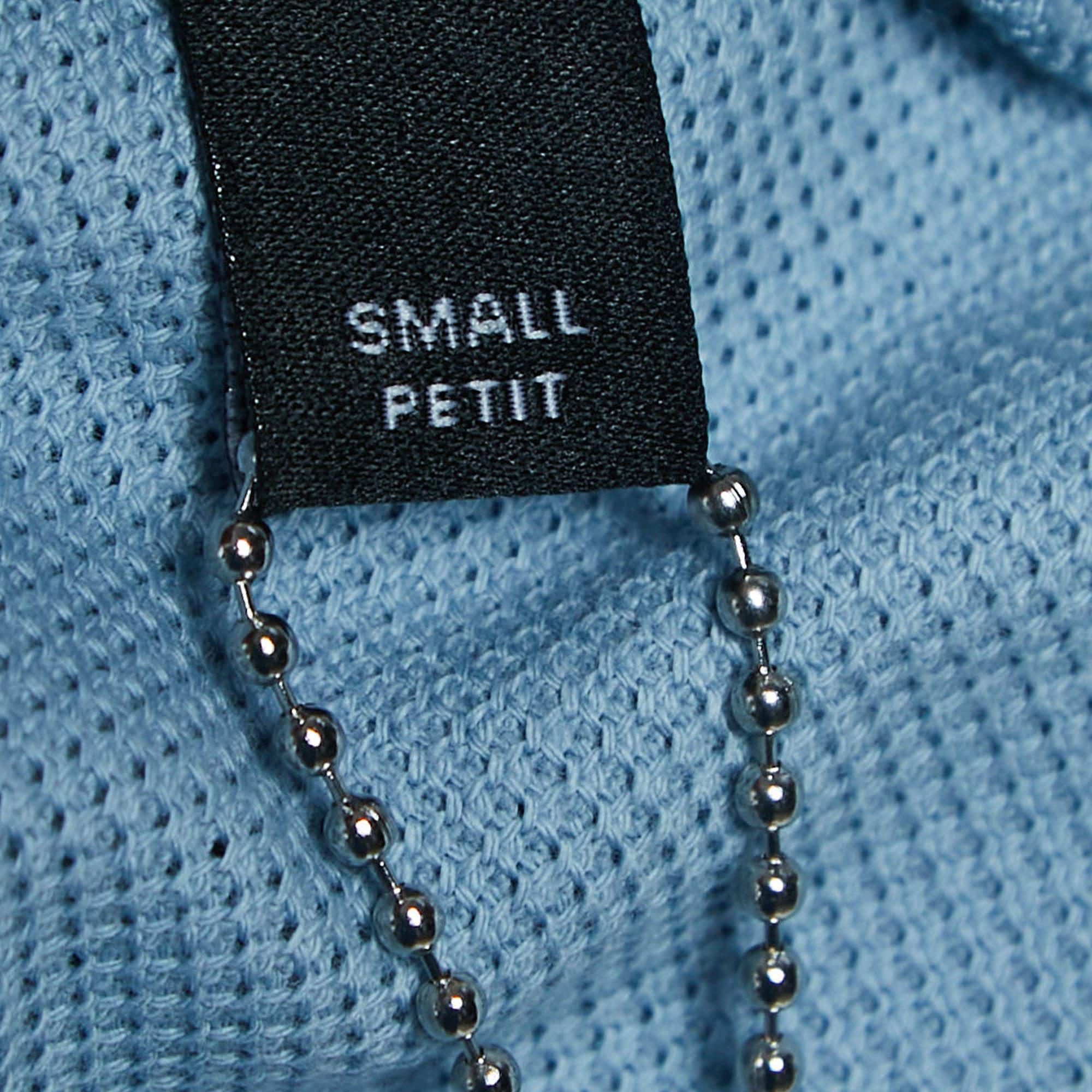 Amiri Blue Cotton Pique Logo Polo T-Shirt S Pour hommes en vente