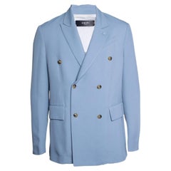 Amiri, giacca blazer blu a doppio petto