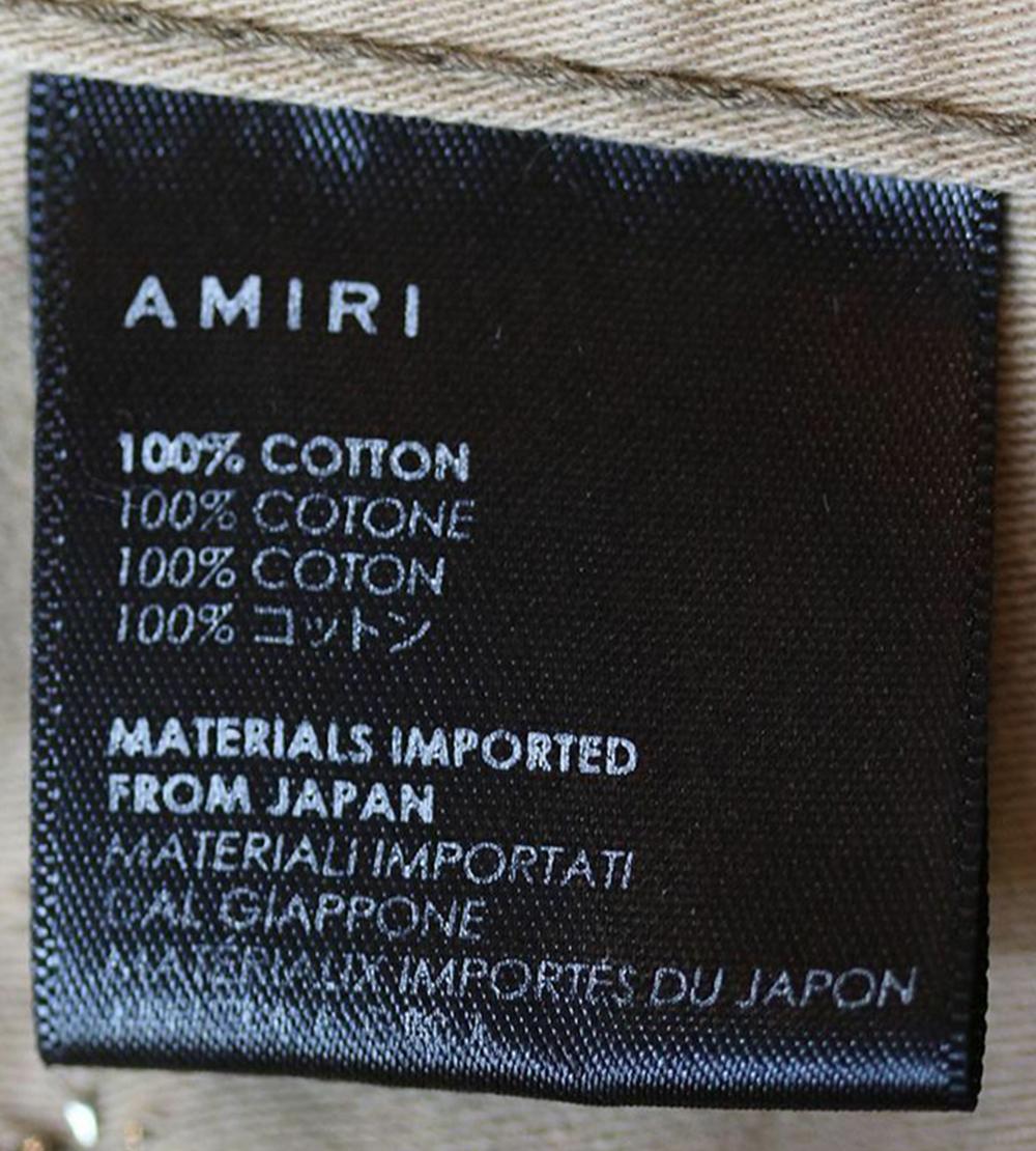 Brown Amiri Camouflage Cotton Studded Field Jacket 