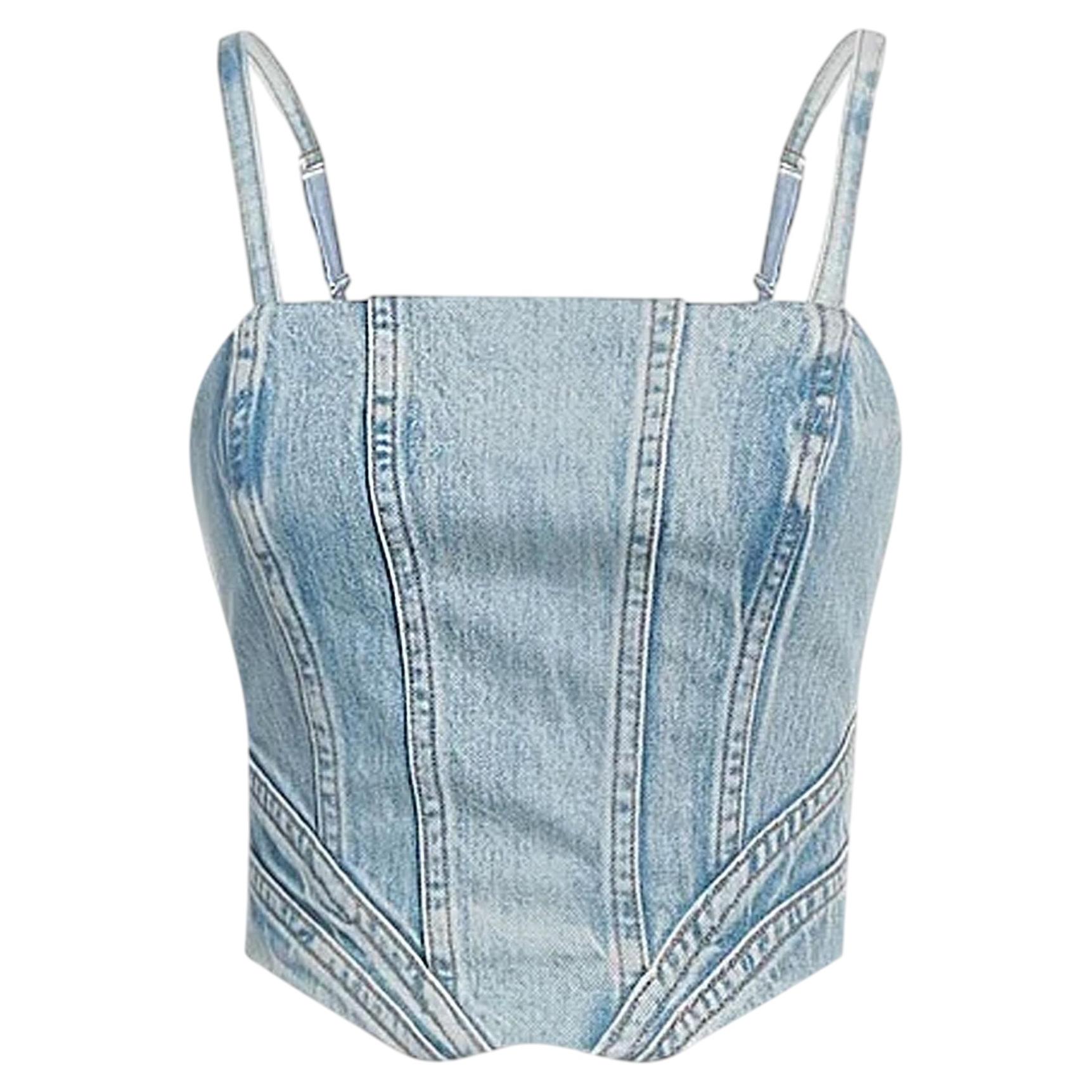Amiri Denim-Korsett-Top im Angebot