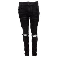 Amiri, Jeans biker neri sbiaditi e invecchiati