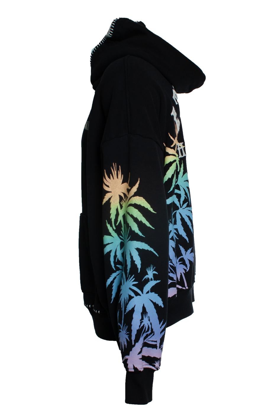 Amiri, Eternal Happiness hoodie in black. The item is in very good condition. 

CONDITION: very good condition

SIZE: L

MEASUREMENTS: length 69 cm, width 73 cm, waist 69 cm, shoulder width 72 cm, sleeve length 59 cm

MATERIAL: 100% cotton

CARE: