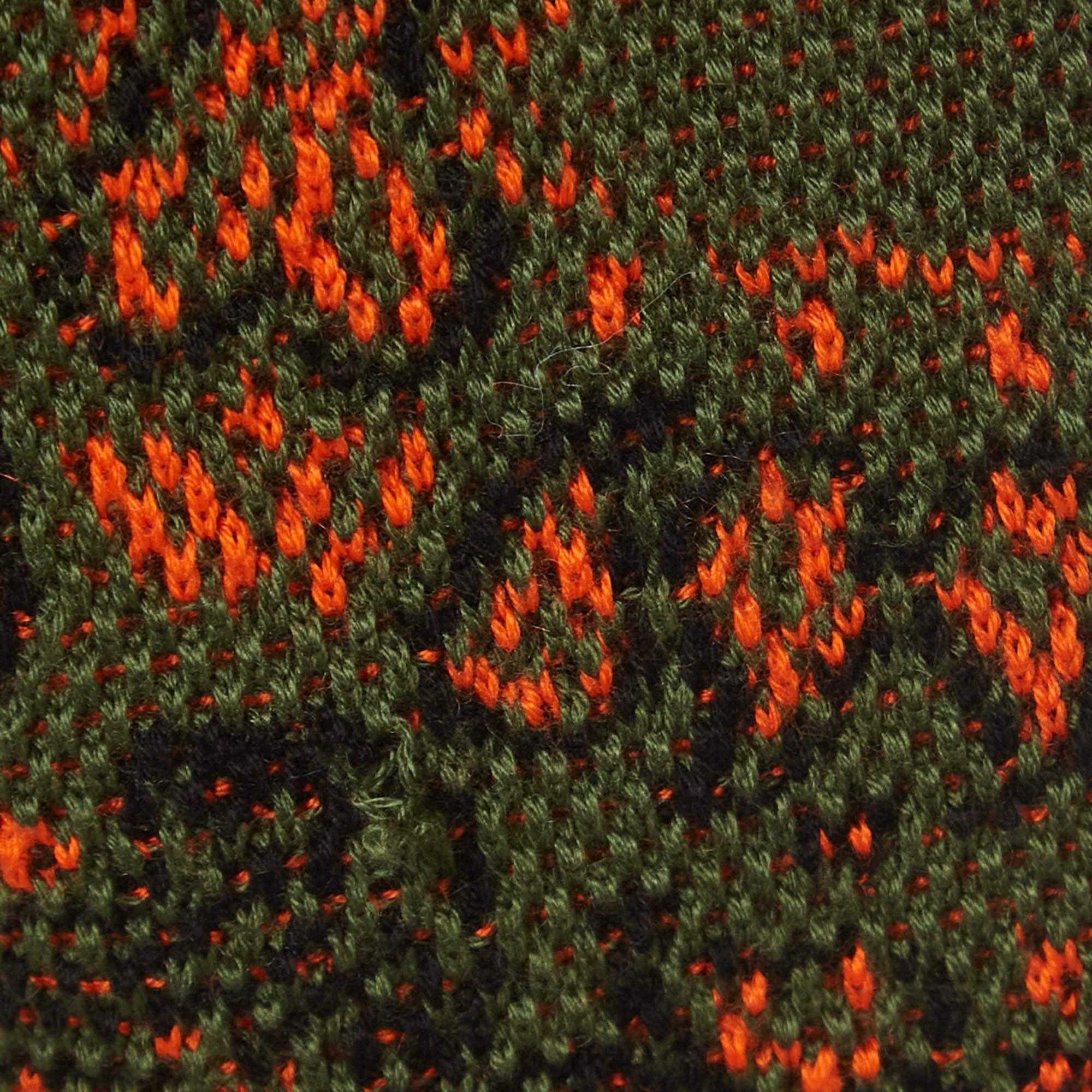 Amiri Green Bandana Print Knit Hoodie L 2