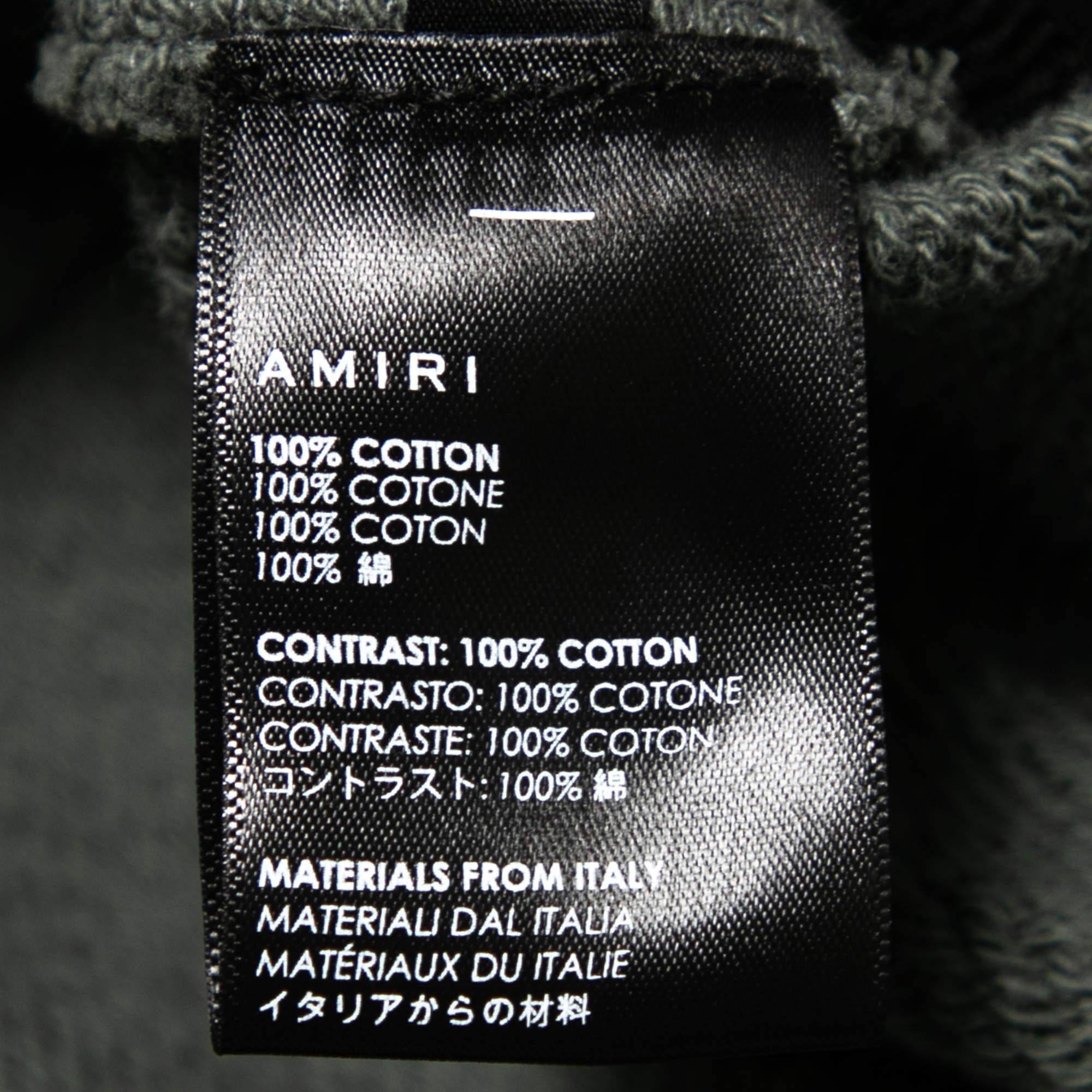 Men's Amiri Green Cotton Knit Pocket Detailed Slim Fit Sweatpants M For Sale