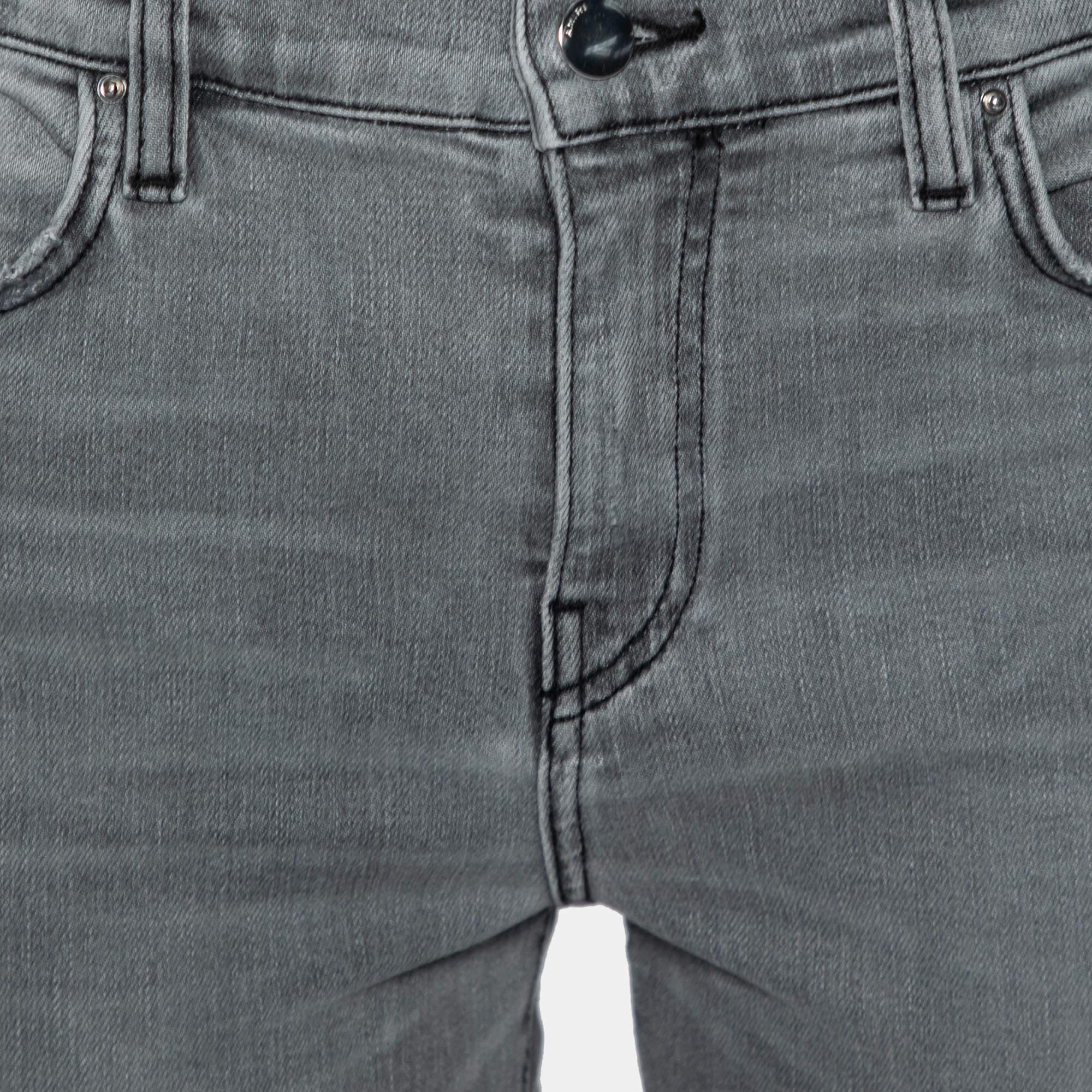 Amiri Jeans Skinny Distressed Denim Grigio S In condizioni ottime in vendita a Dubai, Al Qouz 2
