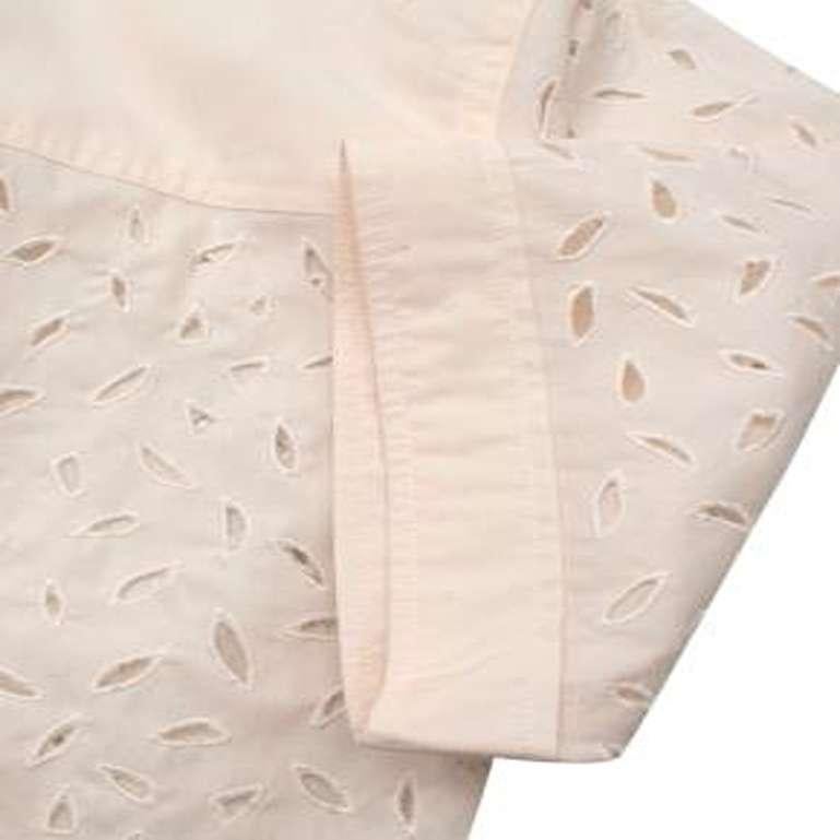 Amiri Ivory Short Sleeve Broderie-anglaise Cotton Shirt In Excellent Condition For Sale In London, GB