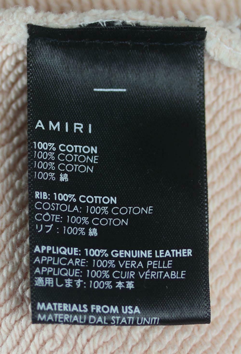 White Amiri Leather Trimmed Cotton Jersey Sweatshirt