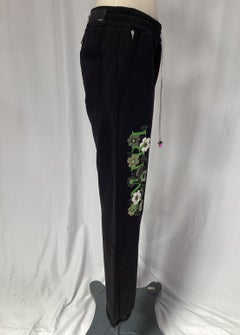 Pantaloni della tuta Amiri con logo ricamato, in cotone nero