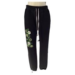 Pantaloni della tuta Amiri con logo ricamato, in cotone nero
