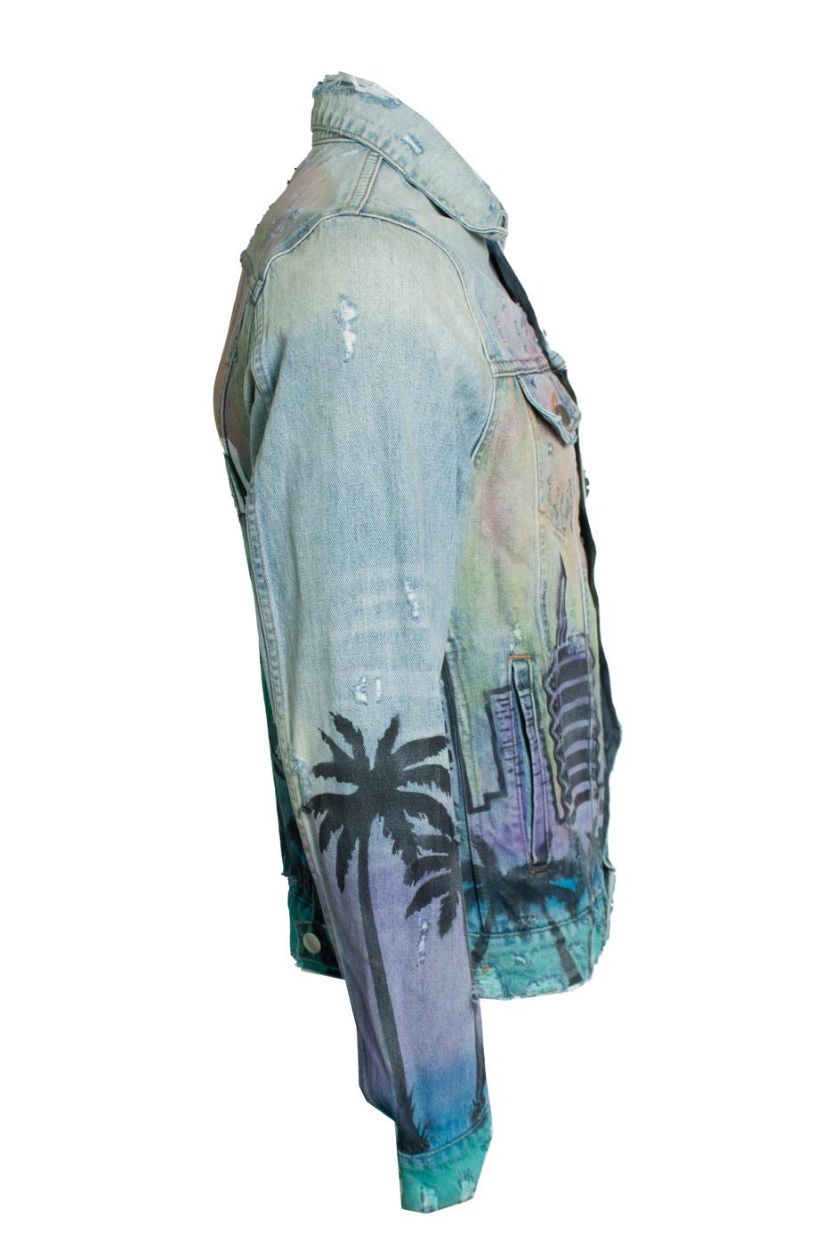 Amiri, Metropolitan Hollywood denim jacket Gris en venta
