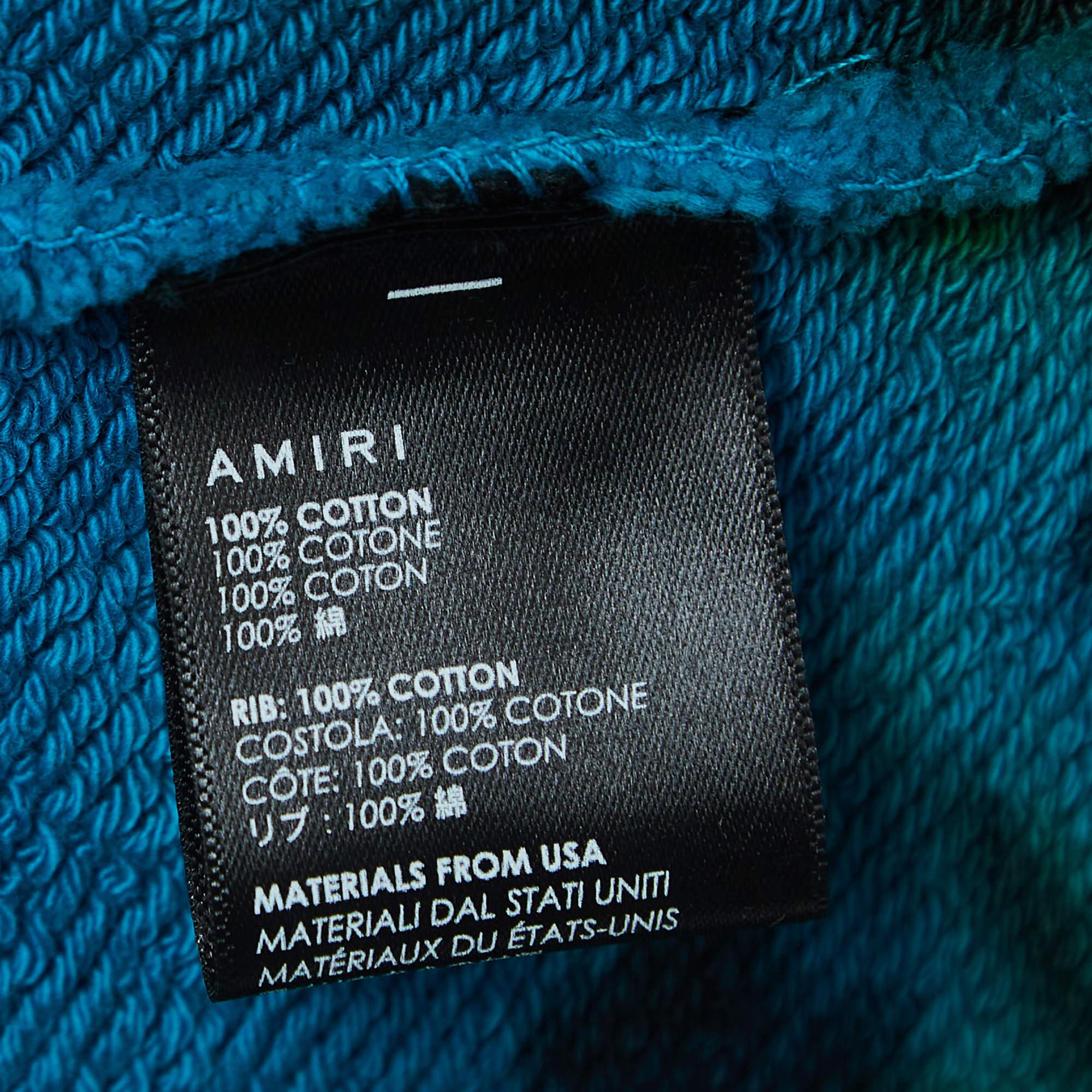 Women's Amiri Multicolor Tye-Dye Effect Cotton Sweatshirt M For Sale