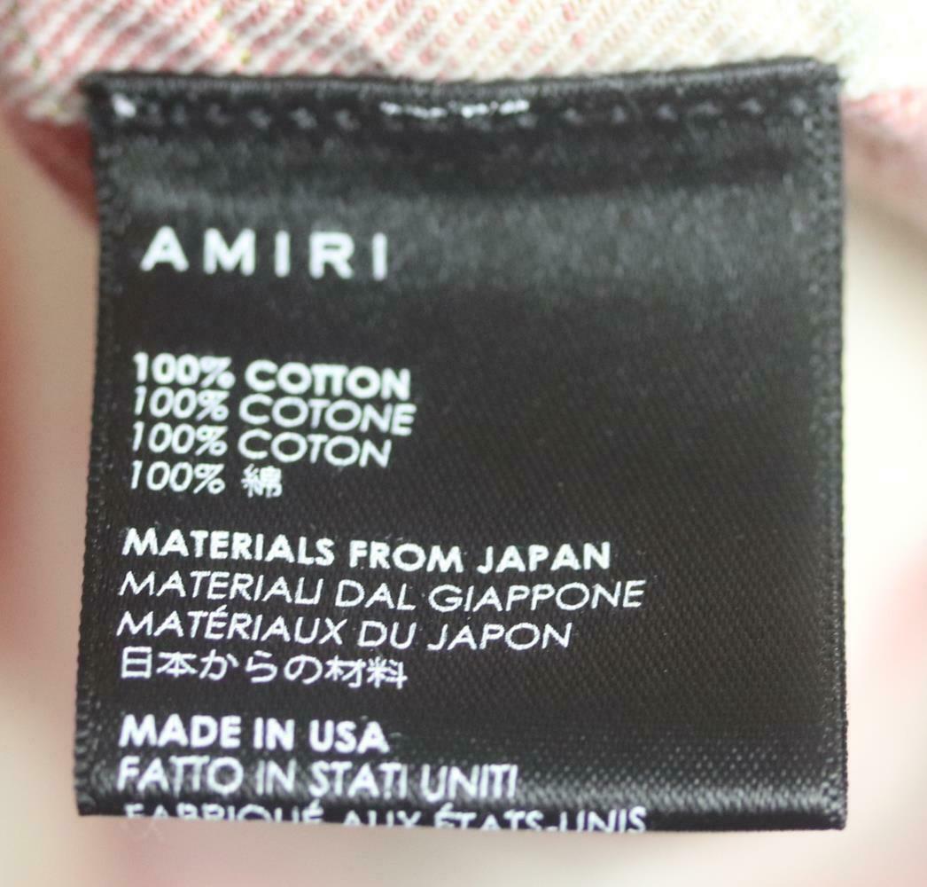 Beige Amiri Ombré Metallic Plaid Cotton Flannel Shirt