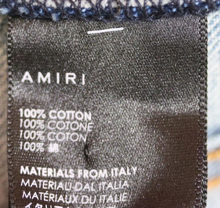 Amiri Oversized Embroidered Distressed Denim Jacket at 1stDibs | amiri ...