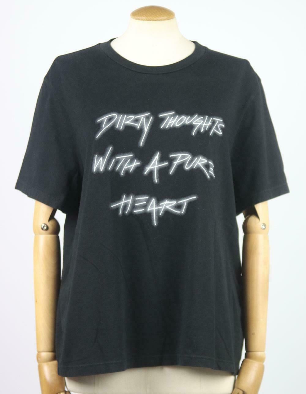 Amiri's T-shirt is printed with the house's iconic design - 'Dirty Thoughts with a pure heart' in a graphic typeface, it's made from black cotton-jersey and is cut for a relaxed fit with slightly elongated sleeves that are perfect for rolling.
Black