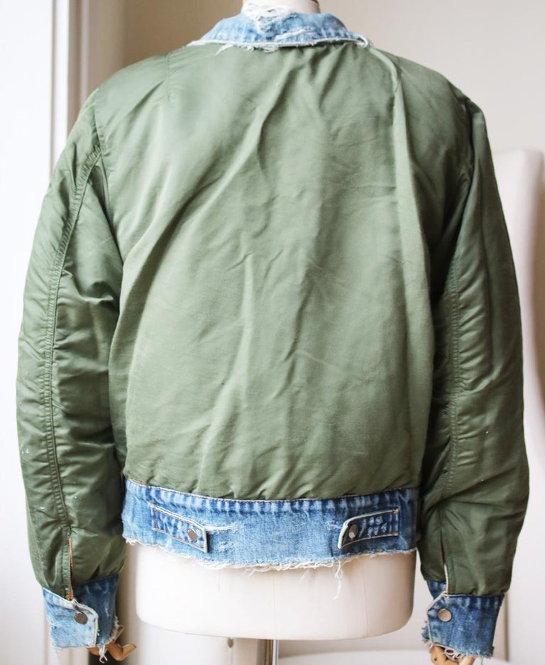 Amiri Reversible Nylon and Denim Bomber Jacket For Sale at 1stDibs | amiri  reversible denim bomber jacket, amiri reversible jacket, amiri denim bomber  jacket