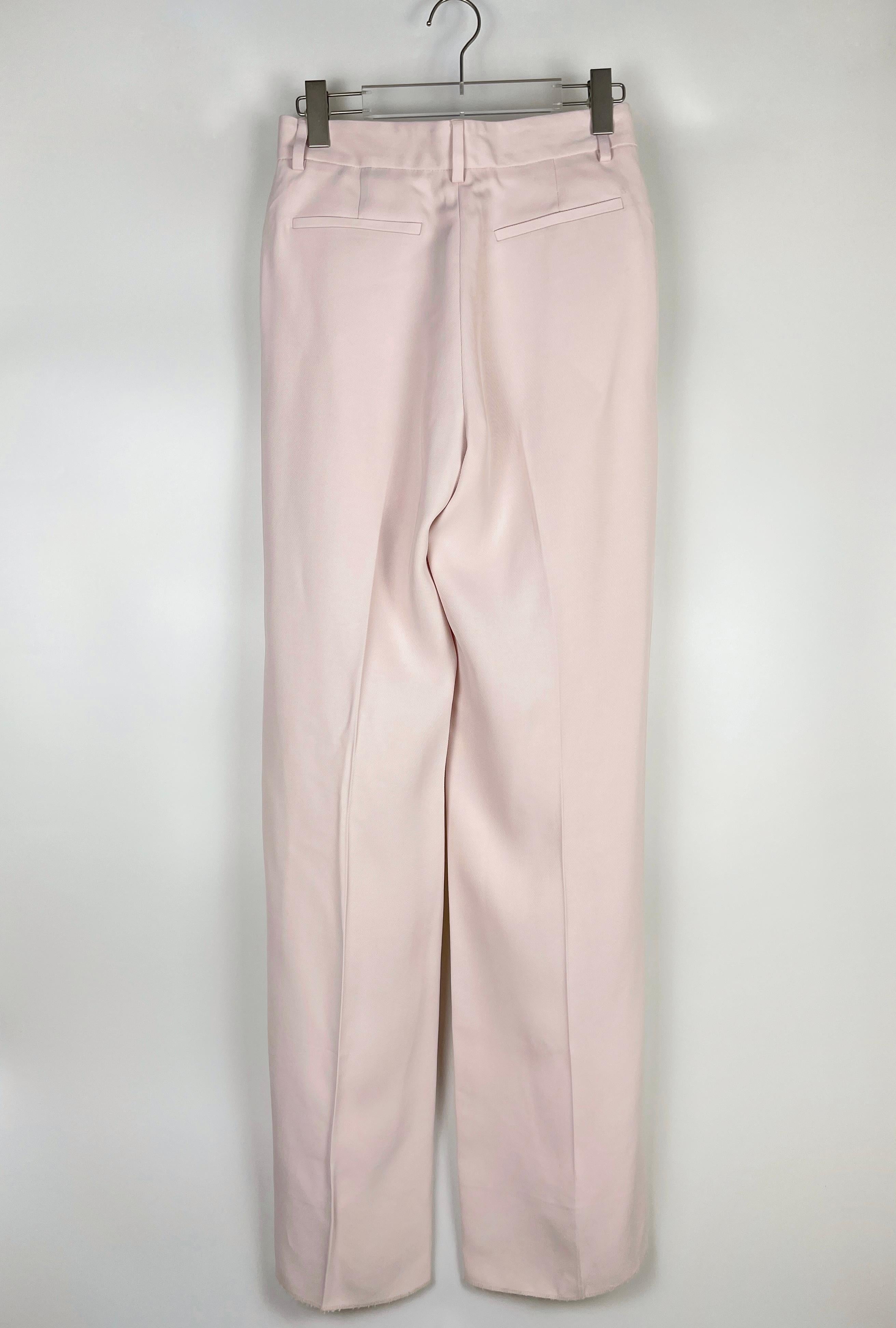 Amiri S/S2023 Double Pleated Trouses in Pink For Sale 4