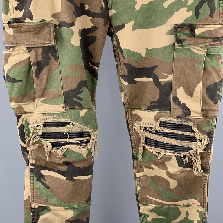 amiri camo cargo pants