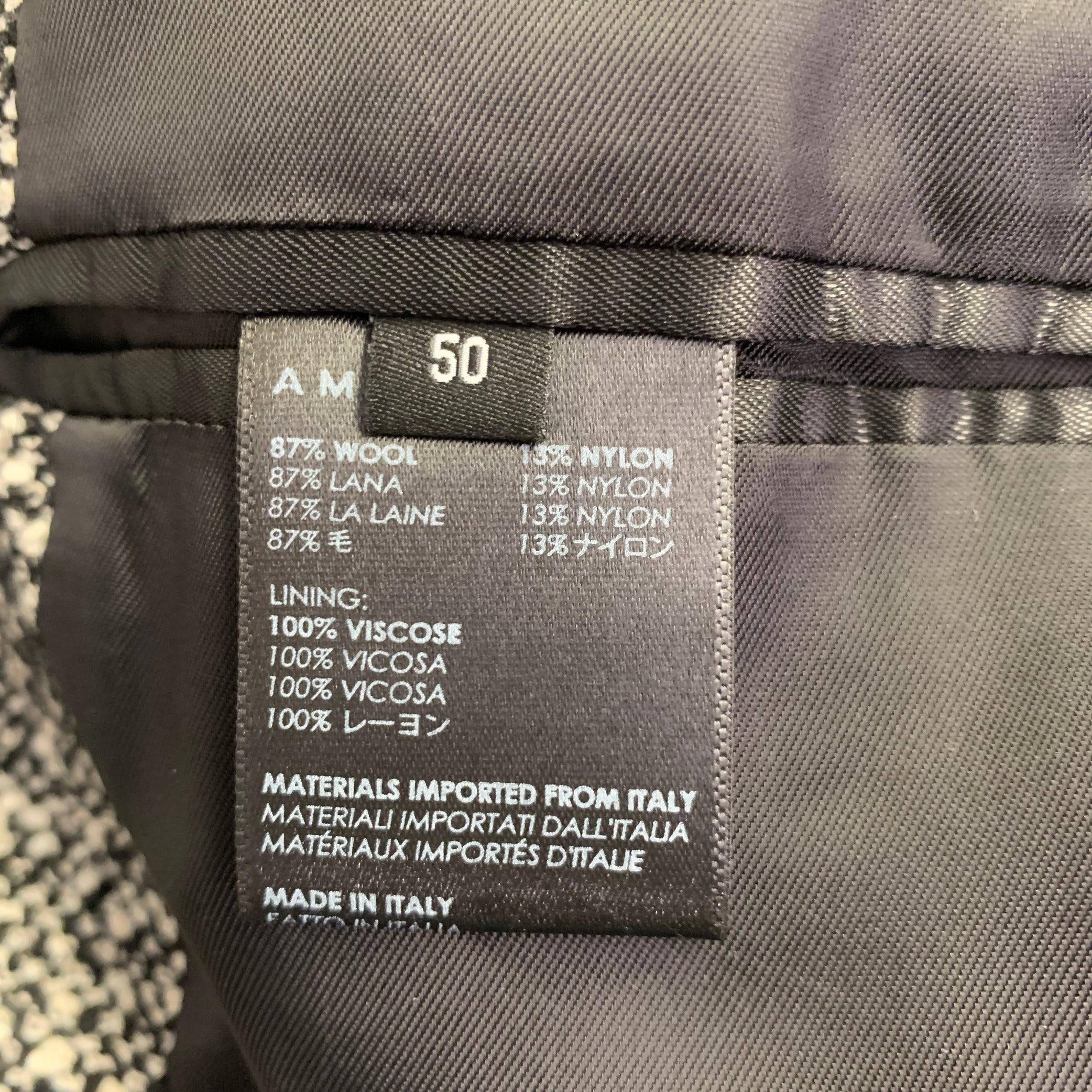 AMIRI Size 40 Black White Tweed Wool Blend Double Breasted Suit 5