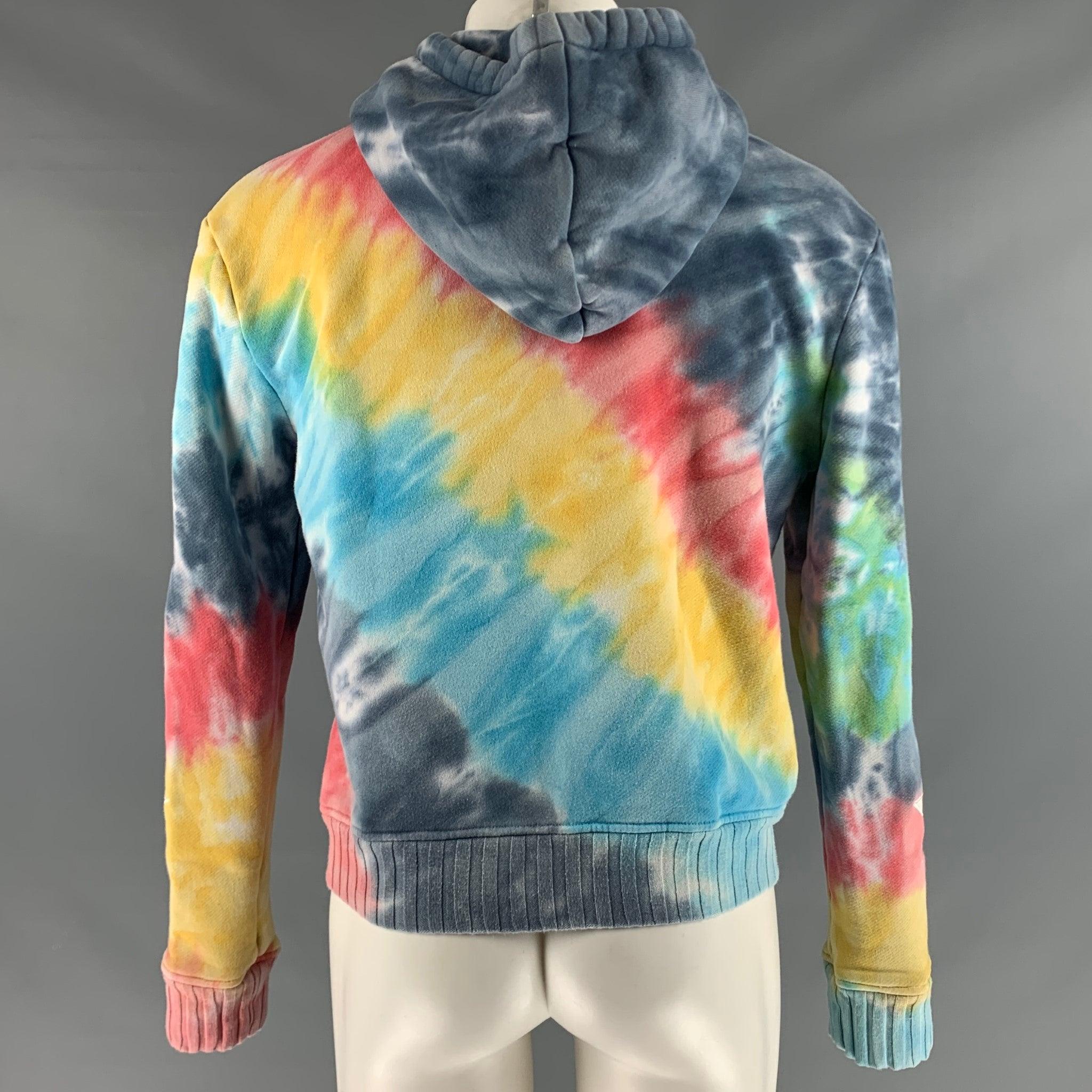 Men's AMIRI Size S Multi-Color Tie Dye Cotton Hoodie Sweatshirt For Sale