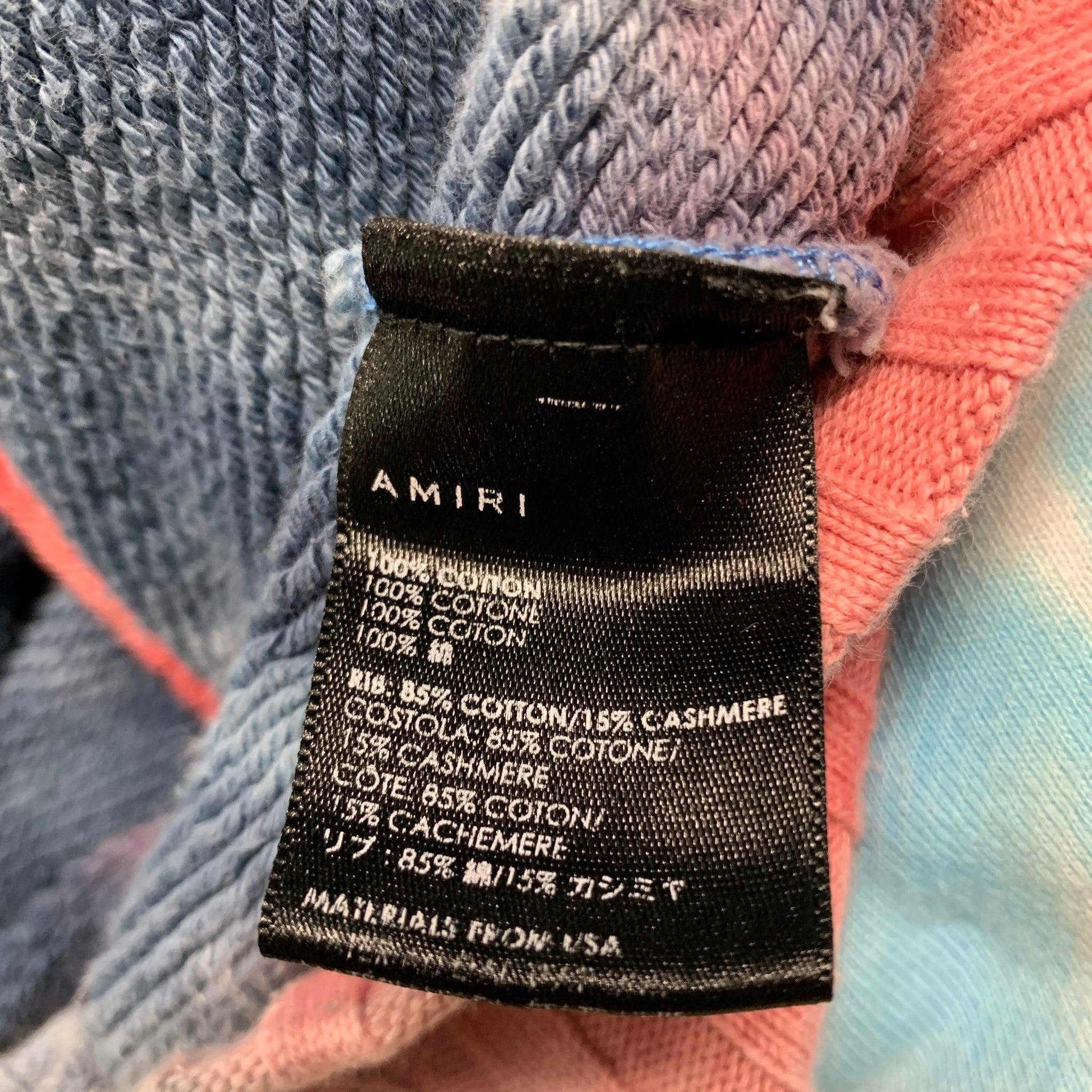 AMIRI Size S Multi-Color Tie Dye Cotton Hoodie Sweatshirt For Sale 4