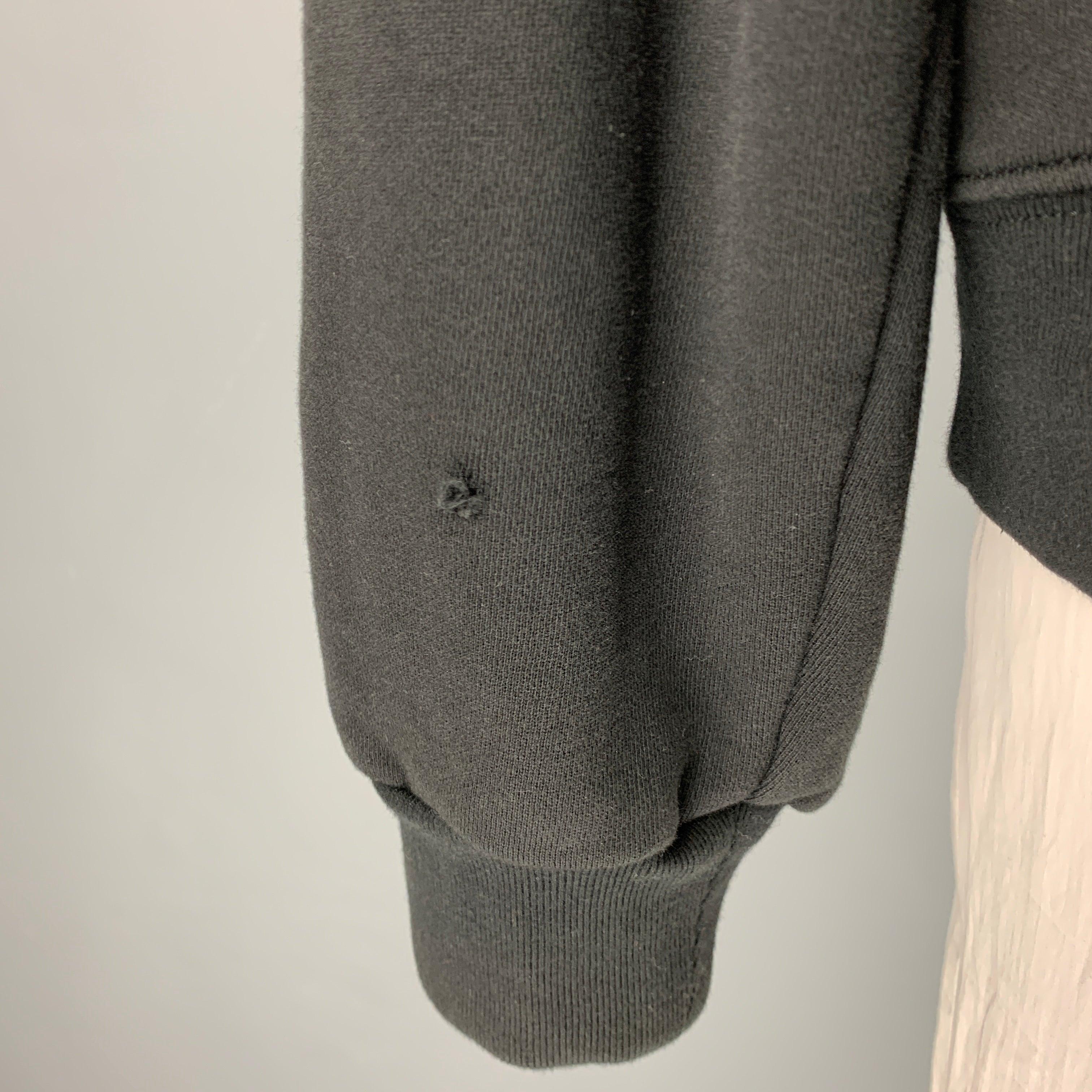 Men's AMIRI Size XL Black Graphic Cotton Crew-Neck Sweatshirt For Sale
