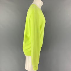 AMIRI Size XS Neon Black Embroidery Cotton Crew-Neck Lovers Sweatshirt