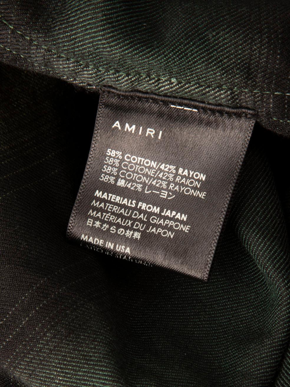 Amiri, camicia ricamata e stampata a righe, taglia M. in vendita 1