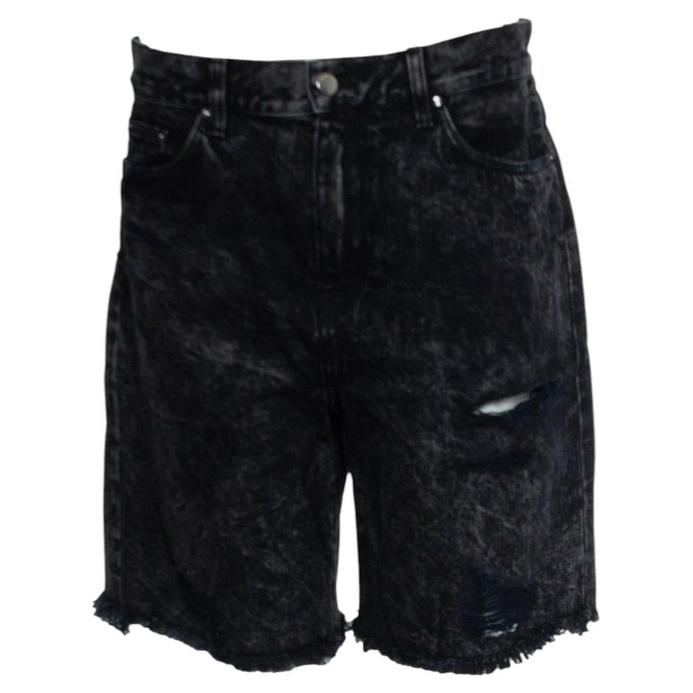 Amiri, Trasher denim shorts in black