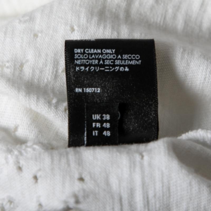 Amiri White Distressed Cotton Crew Neck T-Shirt M. M. Pour hommes en vente